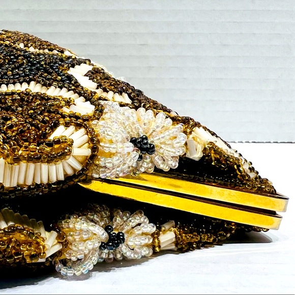 Vintage Unique Frame Bag Antique 30s 40s 50s inspired - Picture 12 of 15